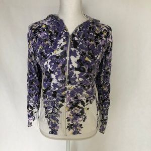 SOMA INTIMATES PURPLE FLOWER JACKET SMALL